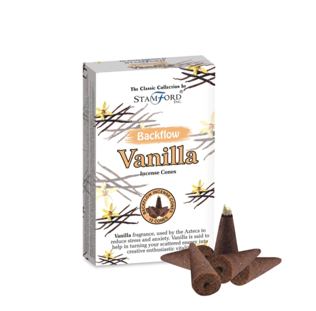 Cônes d'encens à reflux parfum vanille