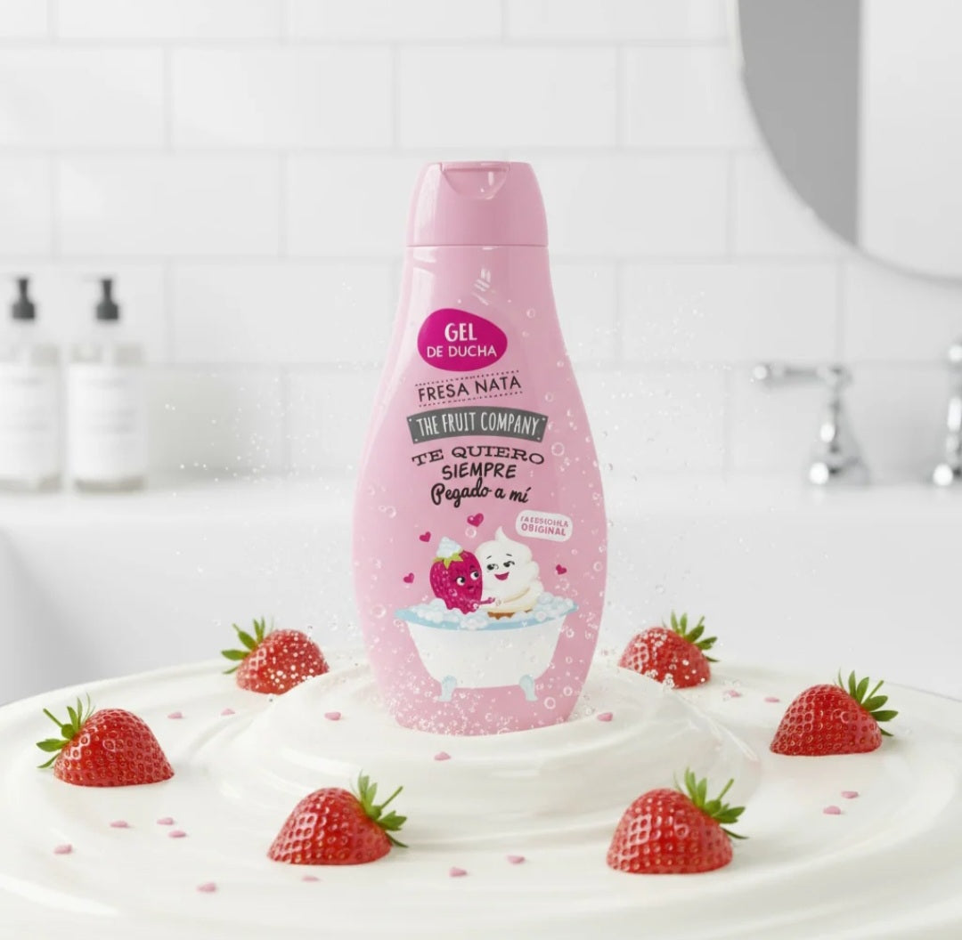 Gel douche parfum fraise chantilly